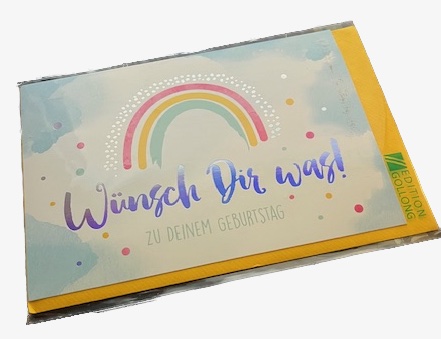 Edition Gollong Geburtstagskarte - Wünsch Dir was! zu Deinem Geburtstag Edition Gollong Geburtstagskarte - Wünsch Dir was! zu Deinem Geburtstag