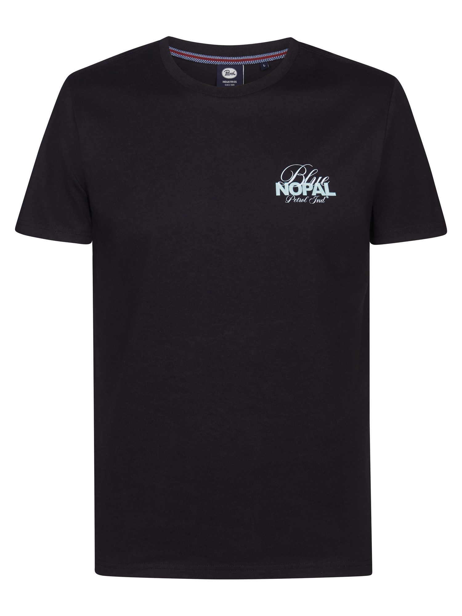 Petrol Industries Heren T-Shirt in Schwarz - Blue Nopal Kaktuss Backprint Petrol Industries Heren T-Shirt in Schwarz - Blue Nopal Kaktuss Backprint