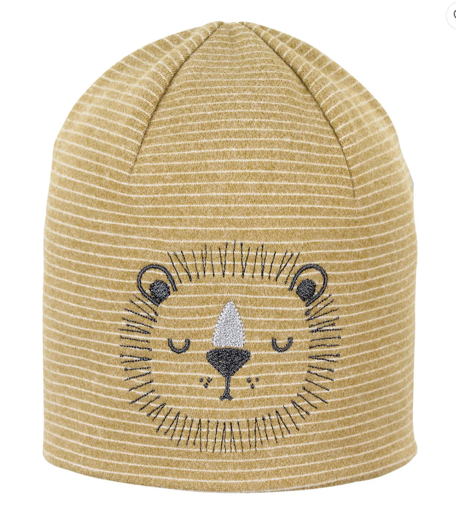 Sterntaler Weichen Flauschigen Beanie Senf Gelb Gestreift - Löwe Sterntaler Weichen Flauschigen Beanie Senf Gelb Gestreift - Löwe