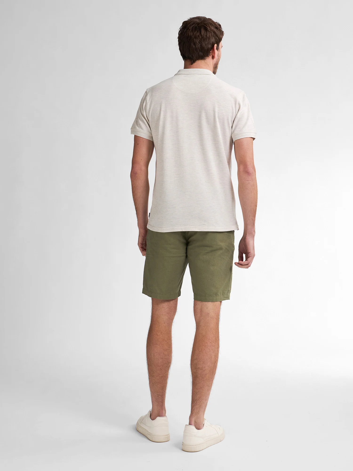 Petrol Industries Herren Leinen Chino Short Tropicwave in Oliv Grün