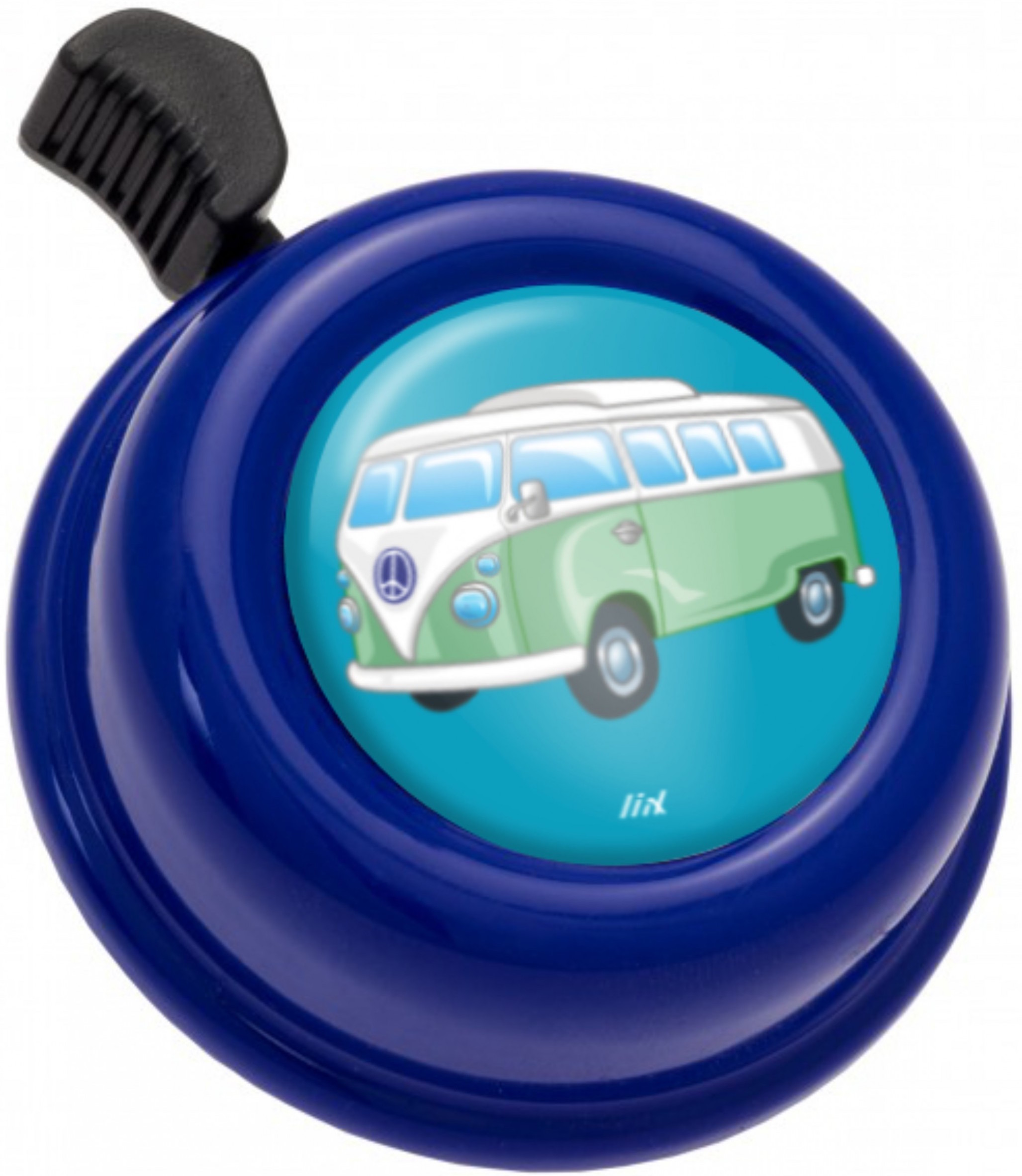 Liix Fahrrad oder Scooter Klingel in Blau mit VW-Bus