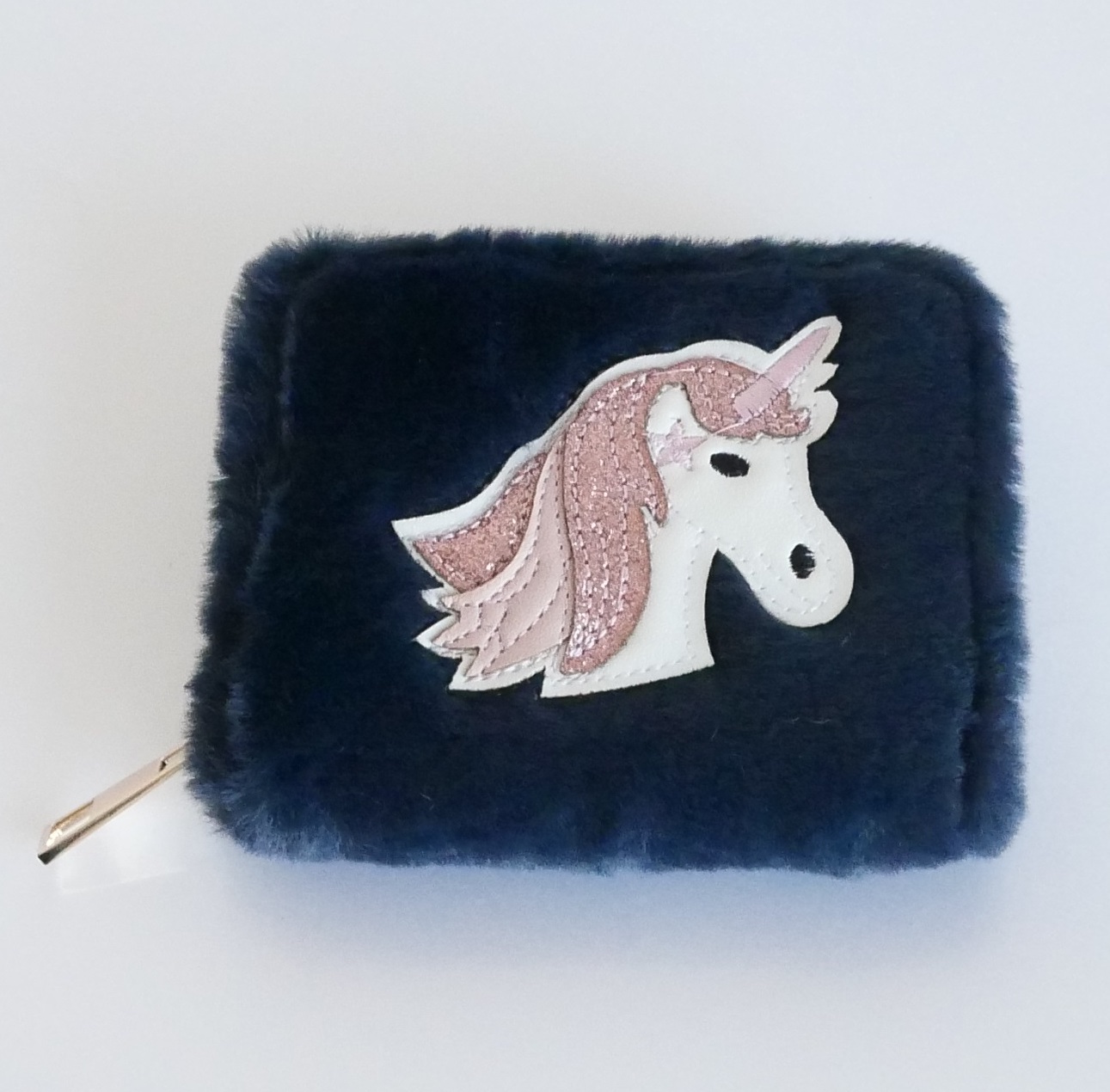 KISME-KINDER-GELDBEUTEL-PLUSCH-EINHORN-BLAU KisMe Kinder Geldbörse Plüsch Einhorn - Navy Blau