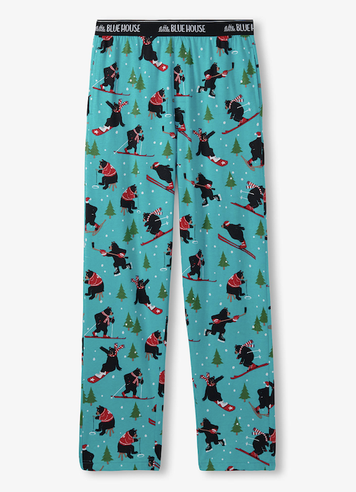 Little Blue House Herren Jersey Pyjama Hose in Blau - Wild Winter Sport - Skifahren & Eishockey Little Blue House Herren Jersey Pyjama Hose in Blau - Wild Winter Sport - Skifahren & Eishockey