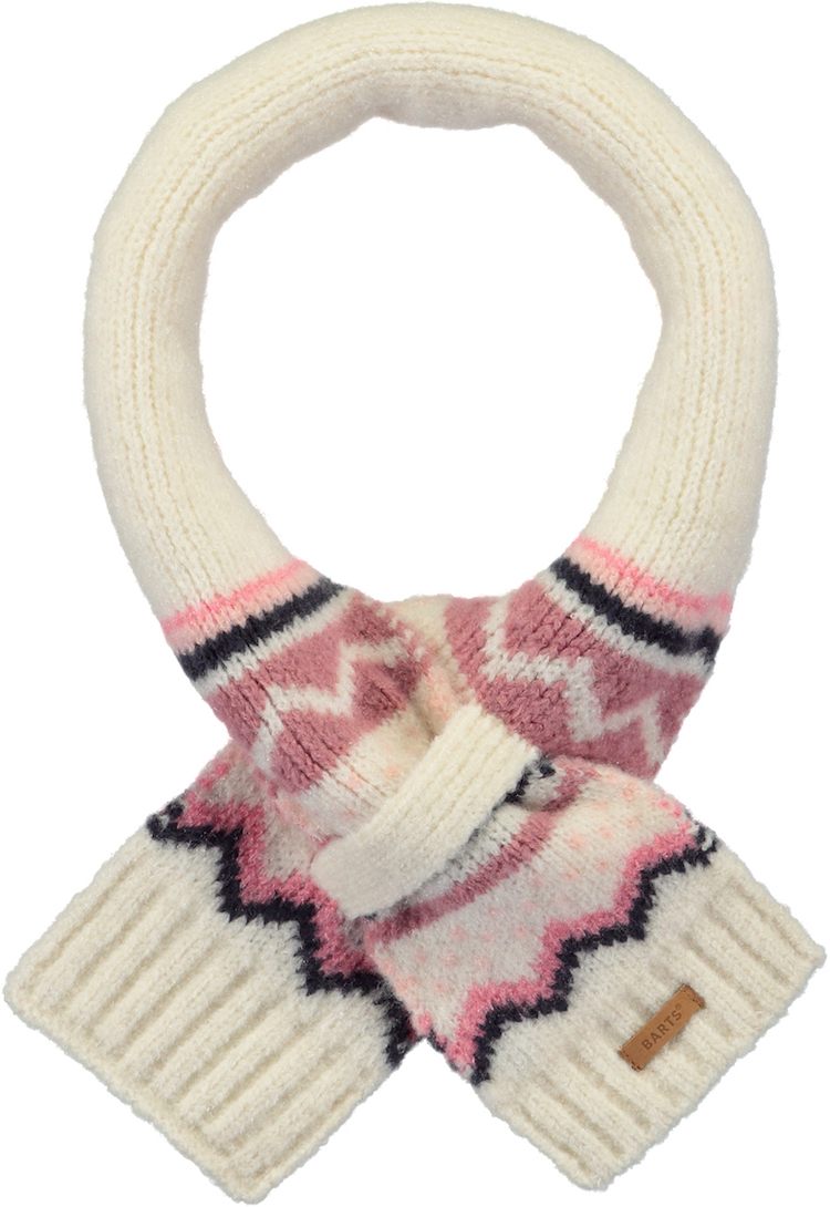 Barts Baby Thumper Schal mit Norweger Muster in cream & rosa