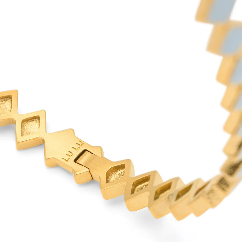 LuLu Armreif - Confetti Bangle Gold - Skyride Blue LuLu Armreif - Confetti Bangle Gold - Skyride Blue
