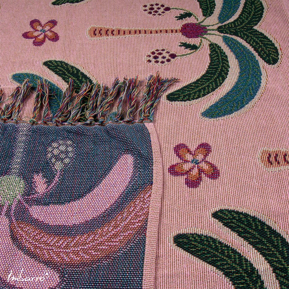 Imbarro Wohndecke Breeze in Rosa mit Palmen Imbarro Wohndecke Breeze in Rosa mit Palmen
