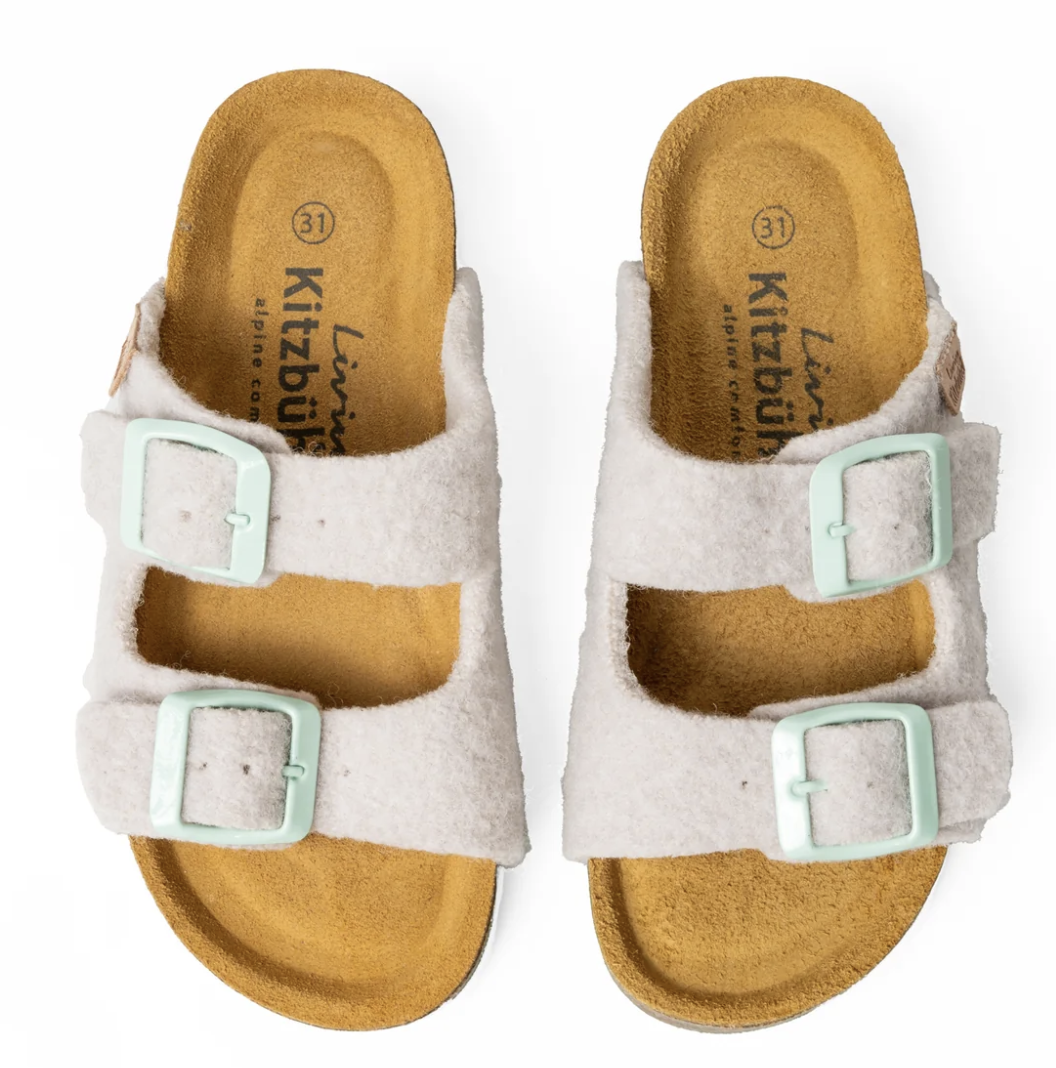 Living Kitzbühel Sandale Wooly Wonder in Grau