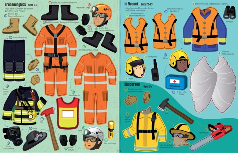 Usborne Stickerbuch Im Einsatz
