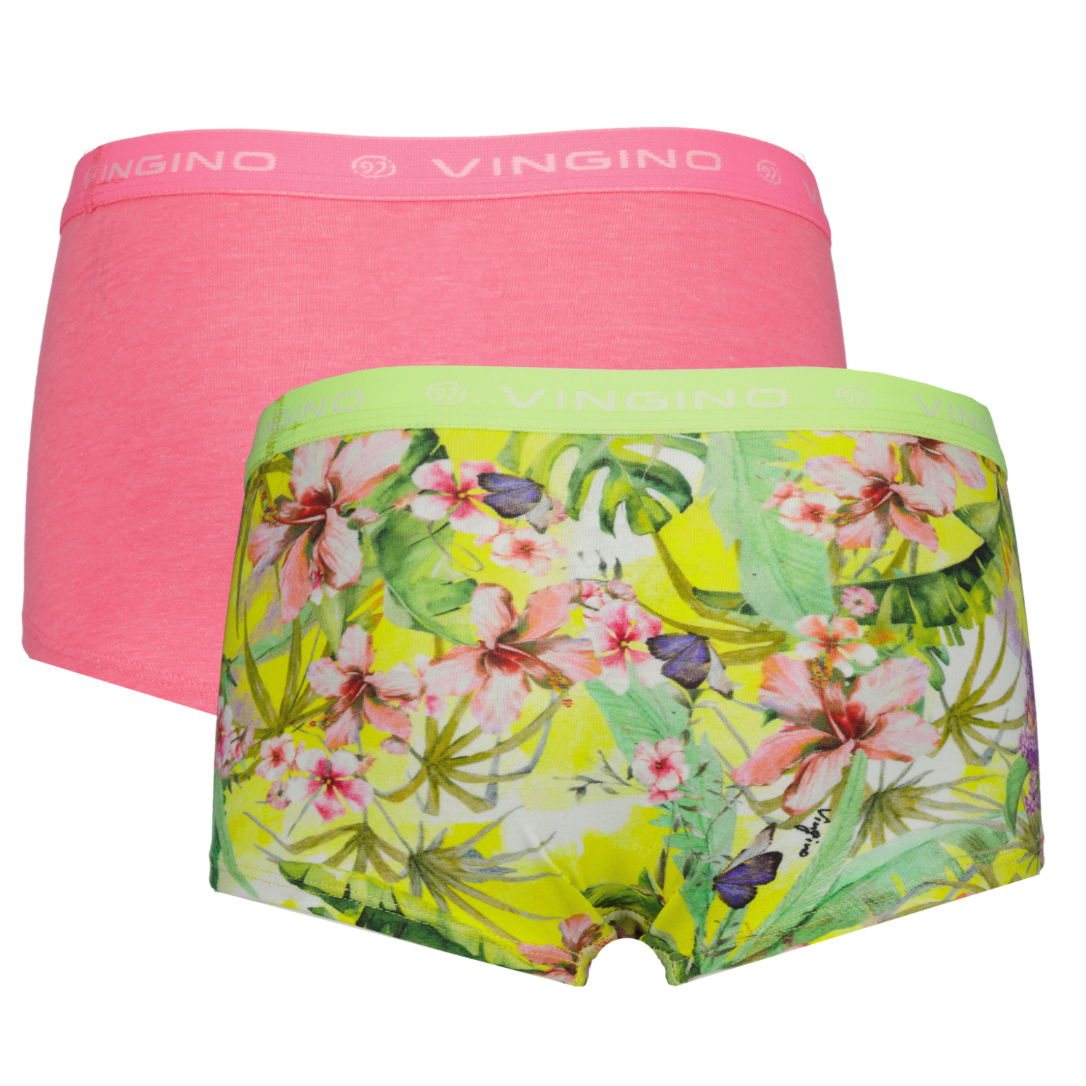 Vingino Unterwäsche 2er Set - Blumen in Gelb & Pink