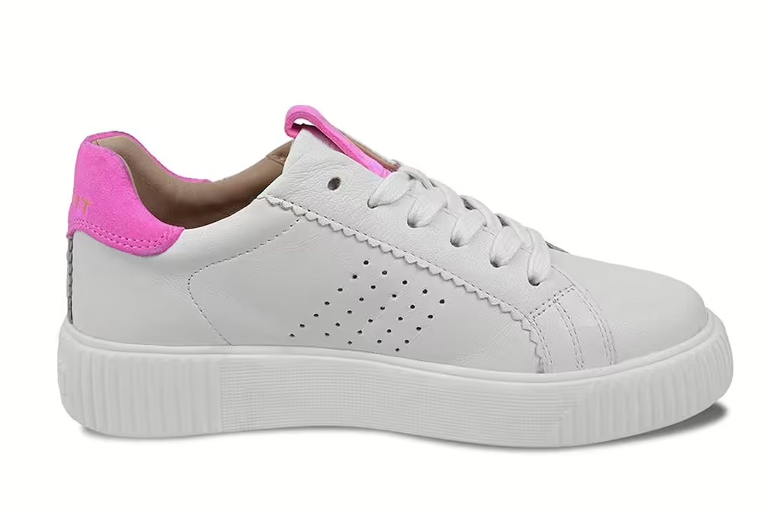Crickit Sneaker ORMA in Weiß mit Neon Pink Wildleder - SALE