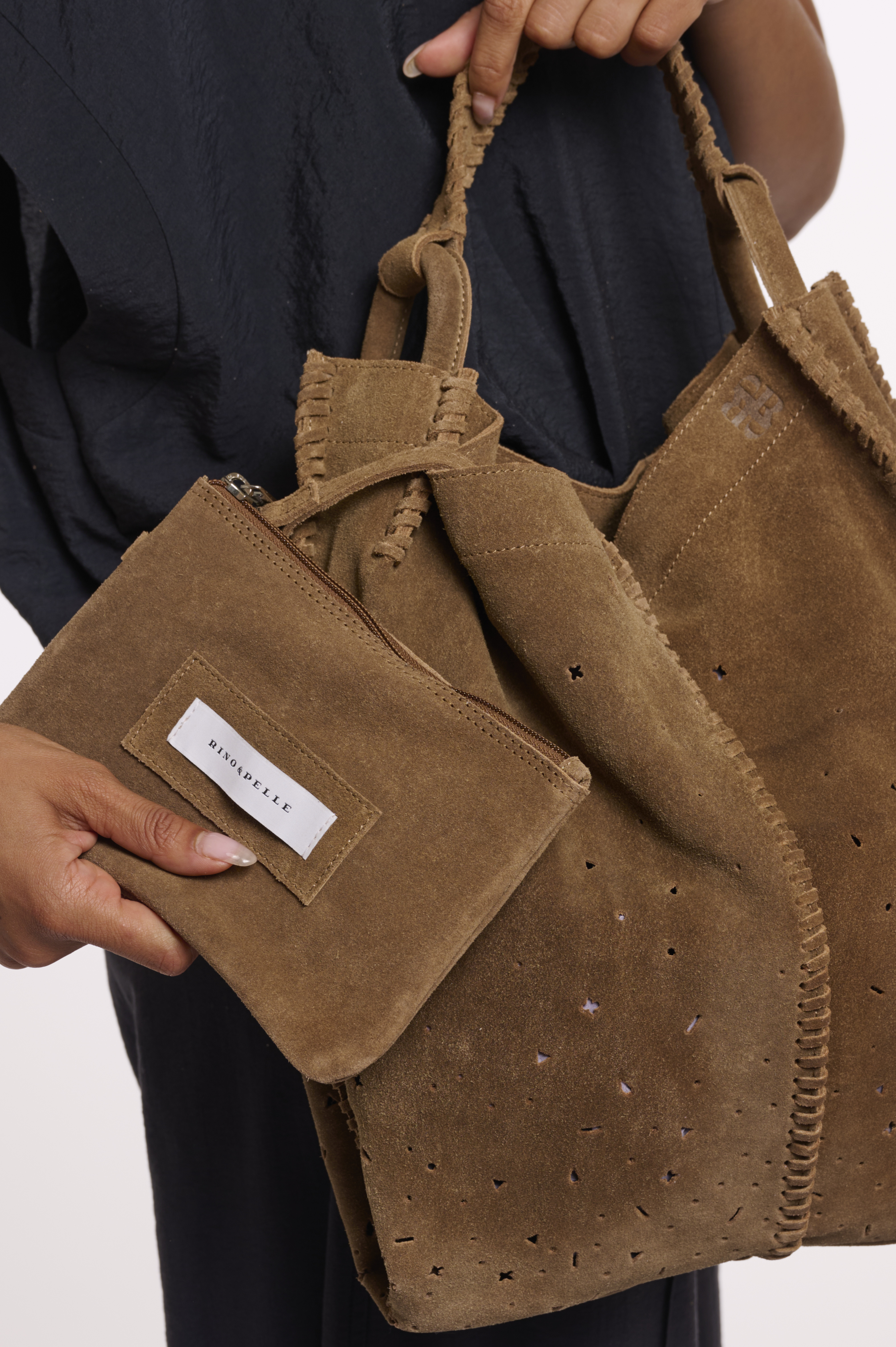 Rino & Pelle Sima Leder Tasche mit Lochmuster-Details Rino & Pelle Sima Leder Tasche mit Lochmuster-Details