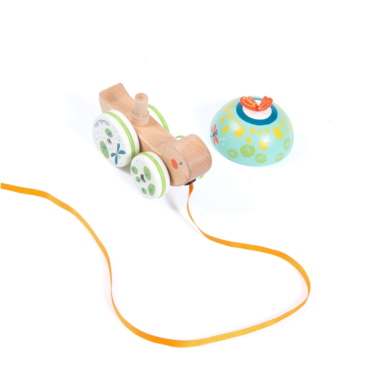 Moulin Roty Nachzieh-Spielzeug- Schildkröte