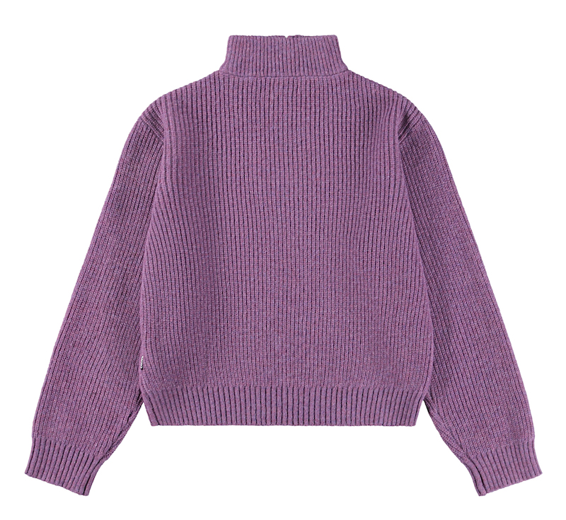 Molo Gretta Henley Pullover mit Zipper Kragen in Purple Ray Lila - SALE