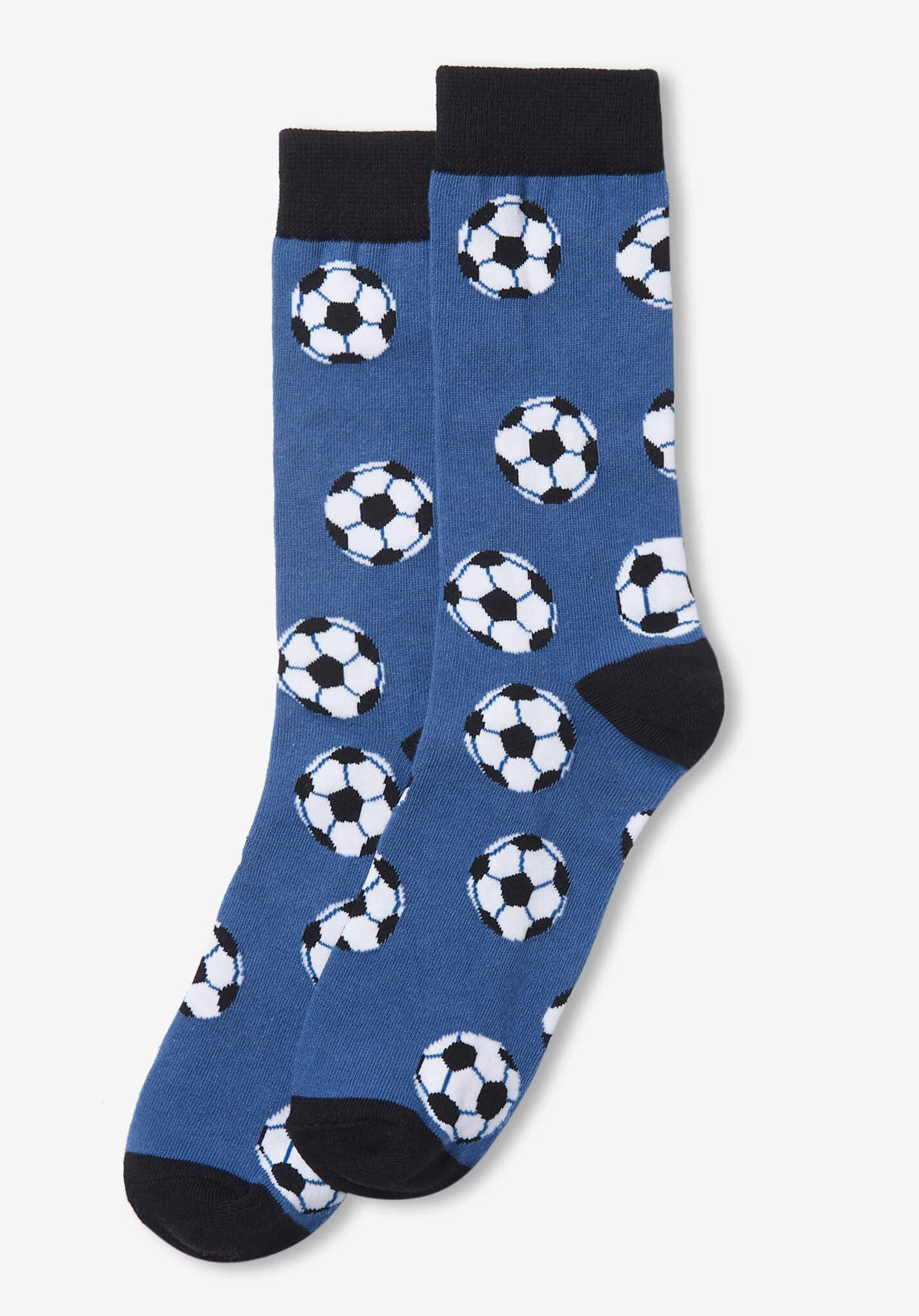 Little Blue House Herrensocken in Blau - Soccer Balls - Fußbälle