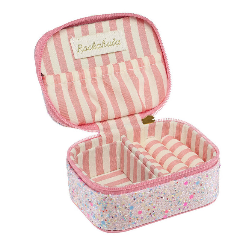 Rockahula Mini Schmuckschatulle Reise Schmuckkasten Pastell Confetti Glitzer