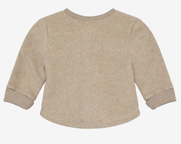 Minymo Baby Fleece Jacke in Crockery Beige Braun - Superweich 