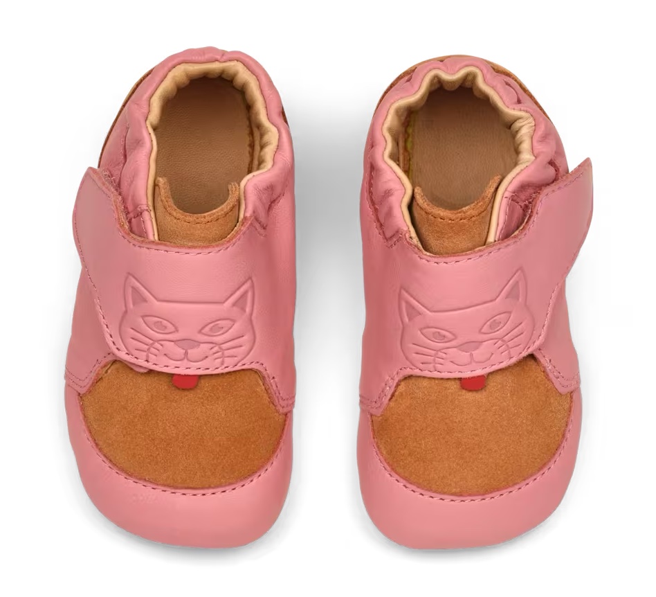 Affenzahn Krabbelschuh Leder Crawly in Rosa - Katze Affenzahn Krabbelschuh Leder Crawly in Rosa - Katze