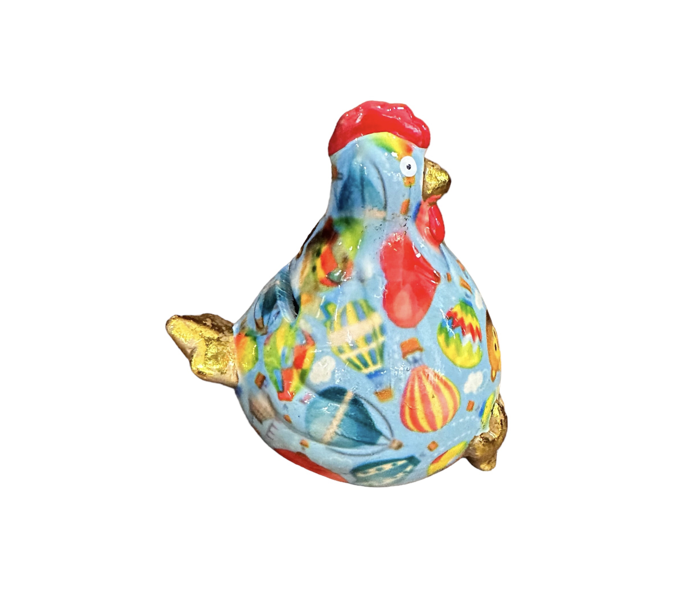 Pomme pidou Spardose Keramik - Henne Claire in Blau