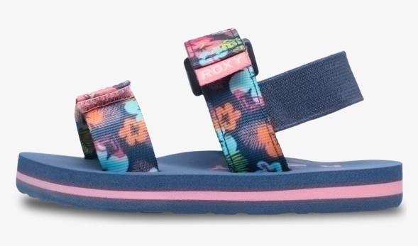 Roxy Cage Kleinkinder Sandalen Blau mit Blumen Allover Roxy Cage Kleinkinder Sandalen Blau mit Blumen Allover