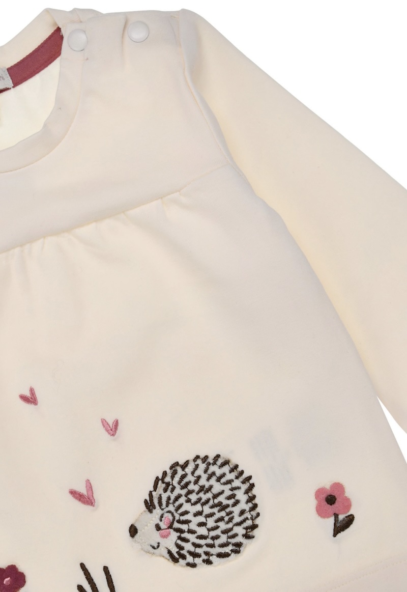 Bondi Langarm Shirt in Creme mit süßen Igel Stickerei Bondi Langarm Shirt in Creme mit süßen Igel Stickerei