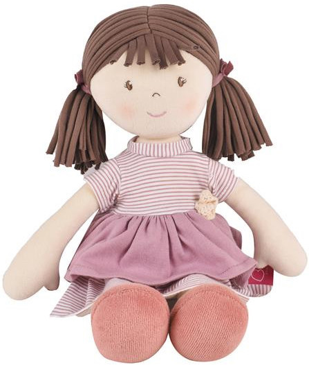 Tikiri Bonikka Puppe Brooke Brünette mit Streifen Shirt - 38cm