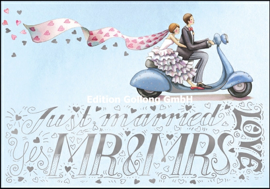 Edition Gollong Karte zur Hochzeit - Just Married