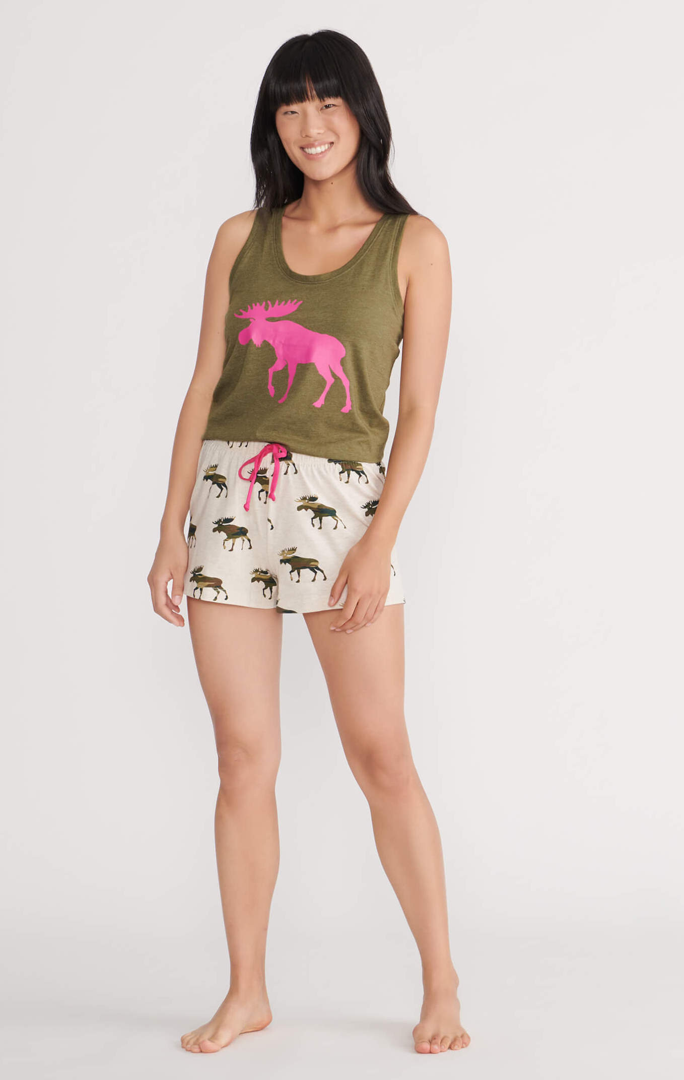 Little Blue House Kurze Pyjama Hose- Camooseflage - Camouflage