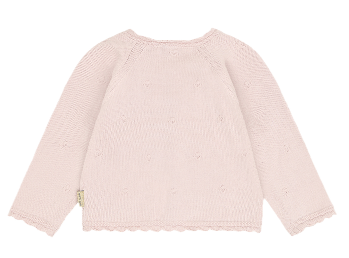 Hust & Claire ilja Cardigan Pointelle Strickjacke in Hushed Pink - Zartrosa