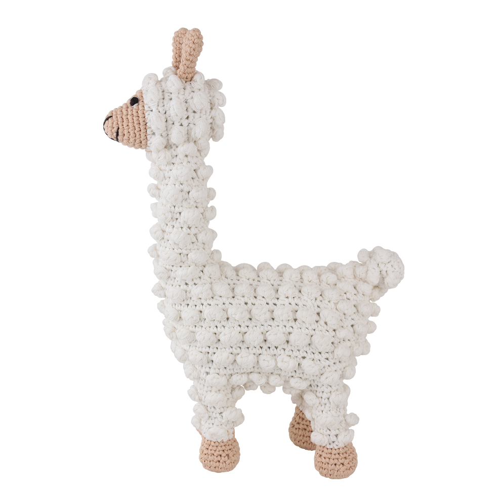 Sindibaba Gehäkeltes Kuscheltier Lama Luke in Weiß