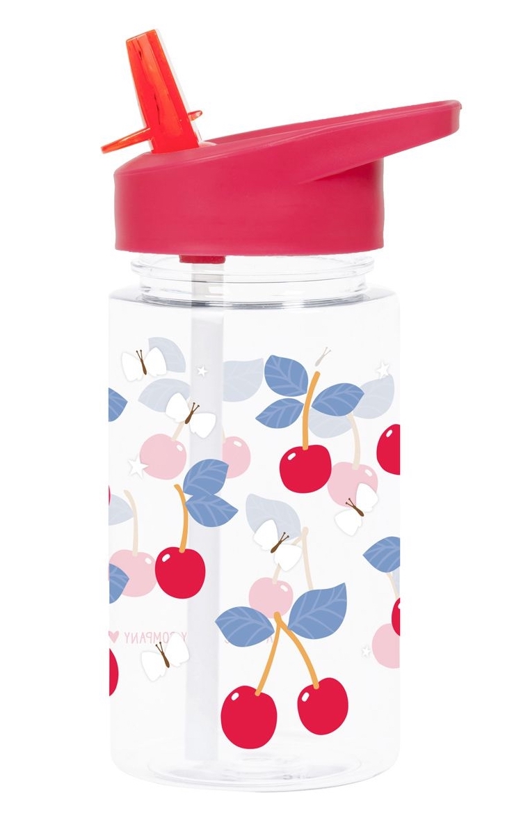 A Lovely Little Company Trinkflasche mit Strohhalm - Kirschen A Lovely Little Company Trinkflasche mit Strohhalm - Kirschen