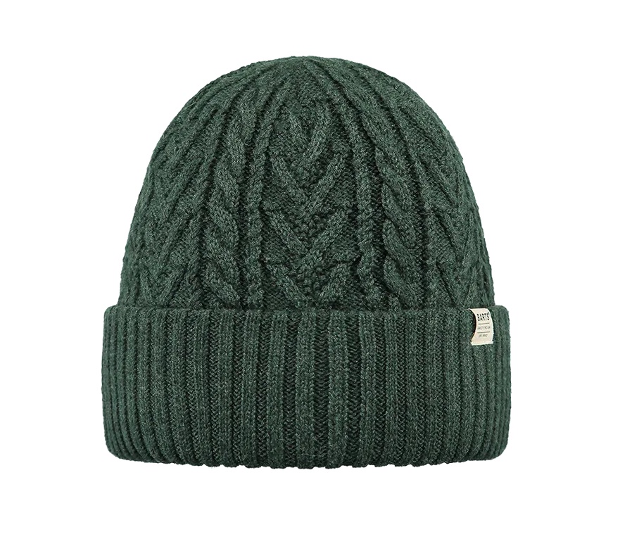 Barts Pacifick Kabelstrick Herren Beanie Mütze in Waldgrün Barts Pacifick Kabelstrick Herren Beanie Mütze in Waldgrün