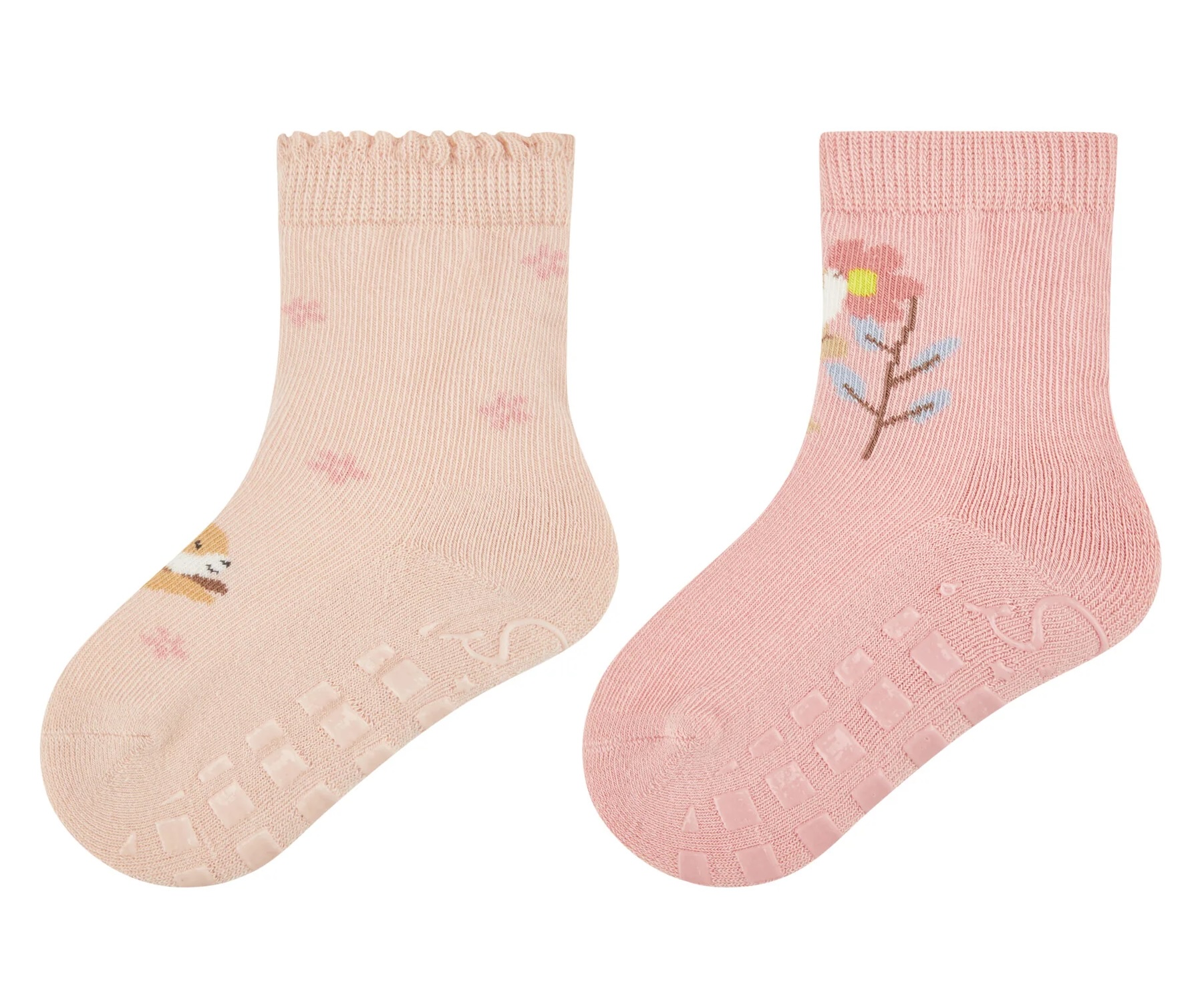 Sterntaler ABS-Socken Stoppersocken Doppelpack in Rosa & Zartrosa - Hase & Blumen Sterntaler ABS-Socken Stoppersocken Doppelpack in Rosa & Zartrosa - Hase & Blumen