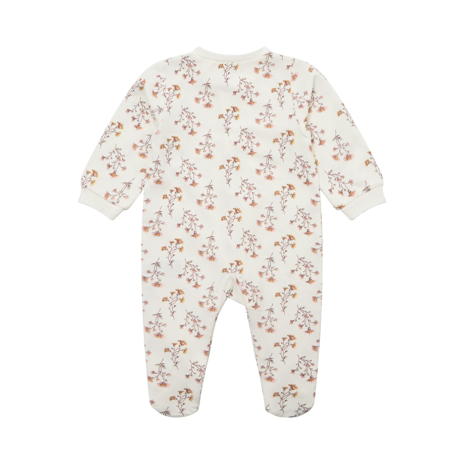 Petit by Sofie Schnoor Langarm Strampler in Creme mit Vintage Blumen