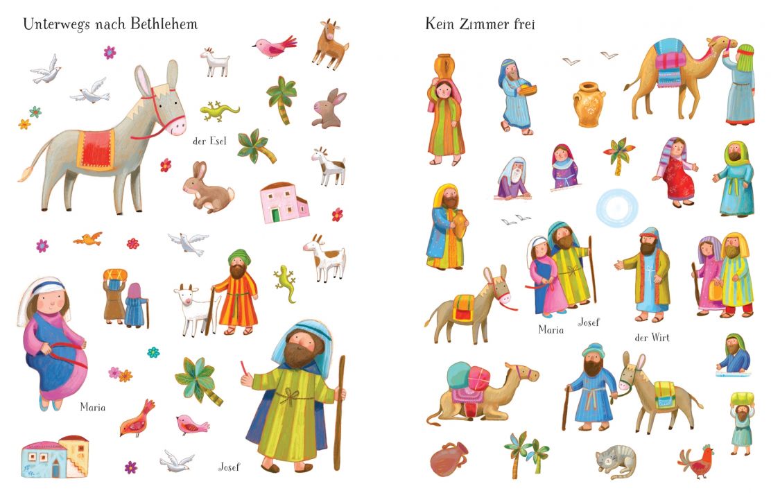 Usborne Mein erstes Stickerbuch - Die Weihnachtsgeschichte