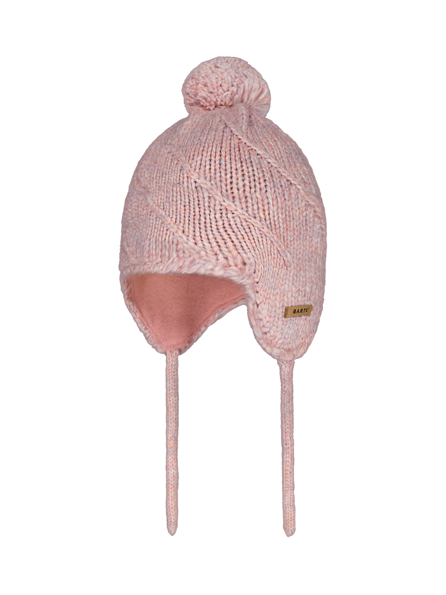 Barts Meriwa Baby Strick Bommelmütze mit Ohrenschutz in Rosa