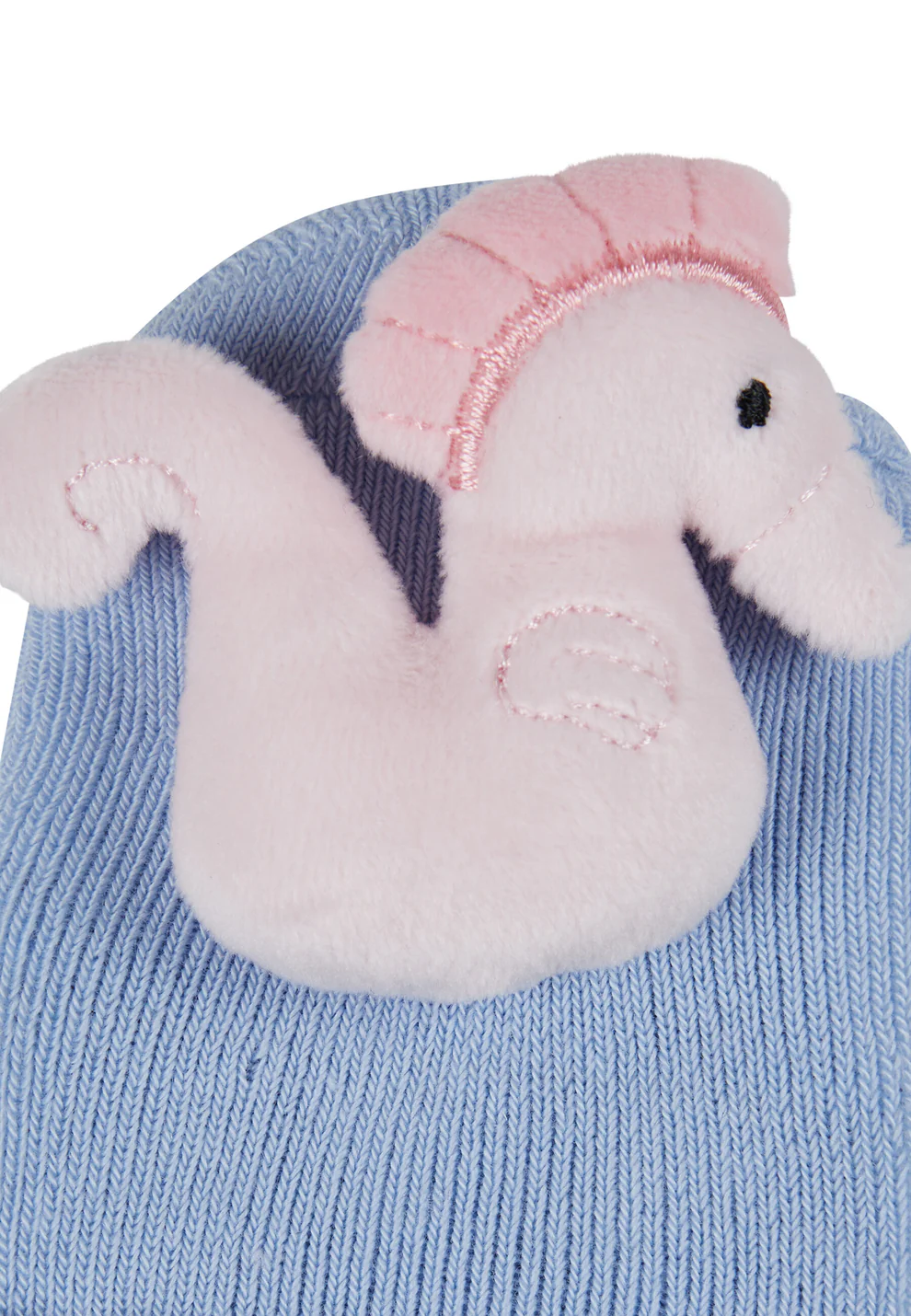 Sterntaler Baby Rasselsöckchen in Blau & Rosa - Seepferd