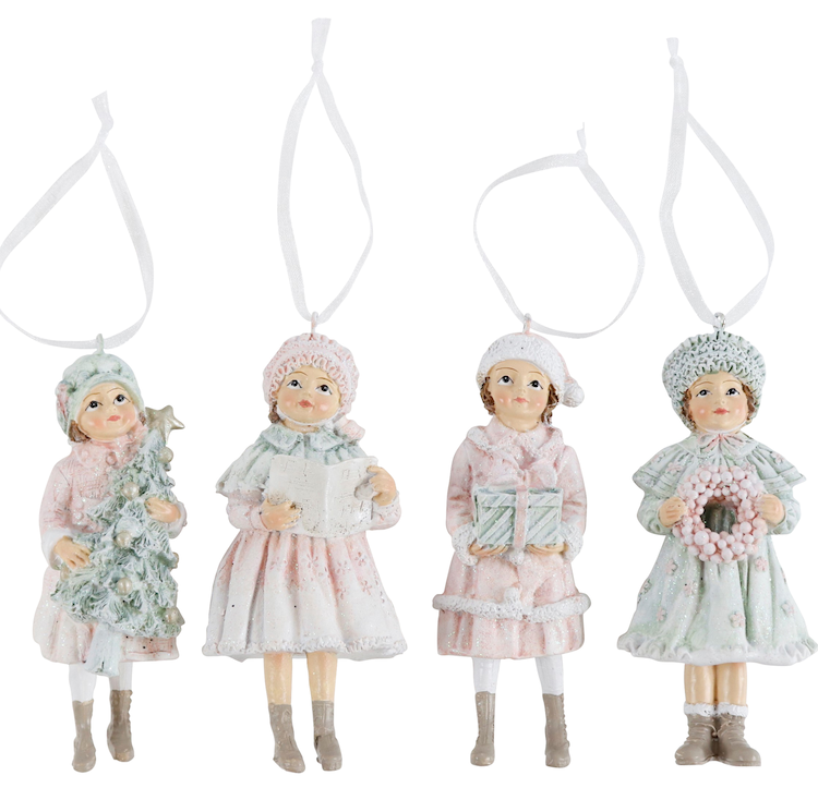 60801 Hoff Interieur Weihnachtsschmuck - Nostalgie Mädchen - Wähle von 4 Designs
