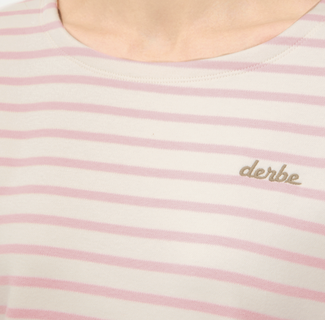 Derbe Damen Langarm Shirt in Weiß/Rosa gestreift Derbe Damen Langarm Shirt in Weiß/Rosa gestreift