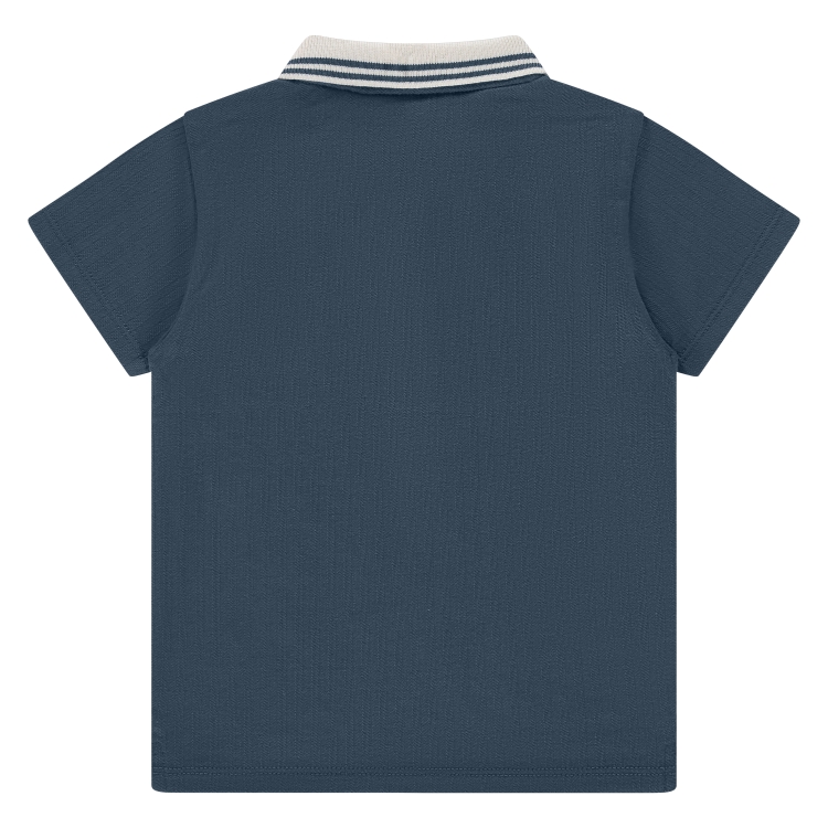 Babyface Stains & Stories Kurzarm Polo Shirt in Marineblau - Fußball Schick Babyface Stains & Stories Kurzarm Polo Shirt in Marineblau - Fußball Schick