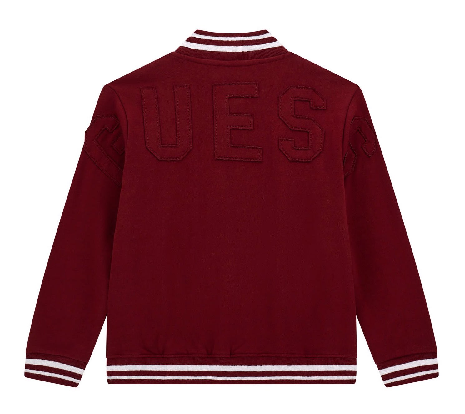 Guess Bestickte Bomberjacke College Jacke in Maroon Rot