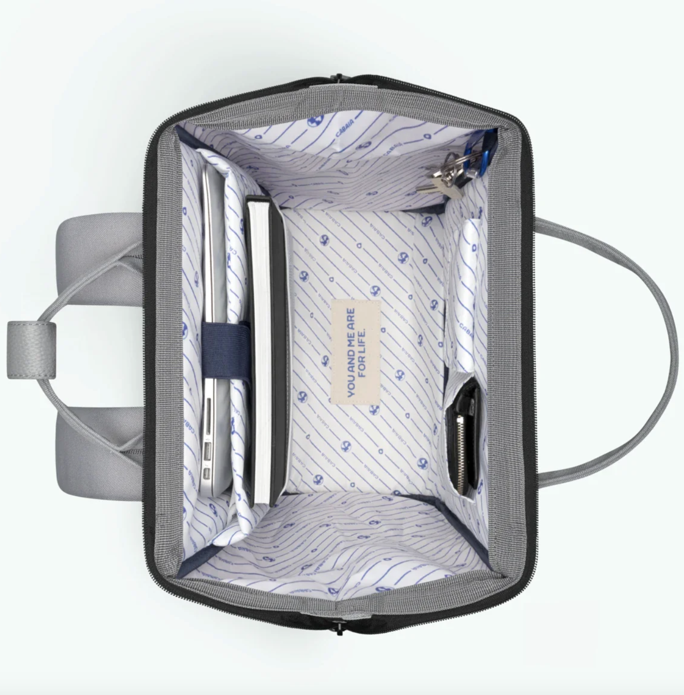 Cabaia Rucksack Large Poitiers mit Laptop-Fach - Grau