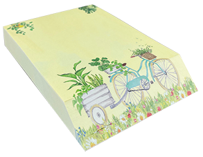 Edition Gollong Memo Klebezettel Notizblock - Gelb mit Fahrrad