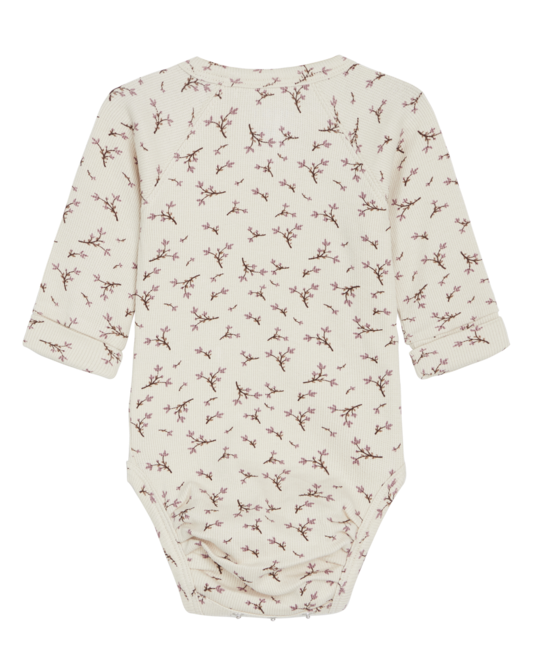 Hust & Claire Langarm Wickelbody in Creme mit Blumen - SALE Hust & Claire Langarm Wickelbody in Creme mit Blumen - SALE