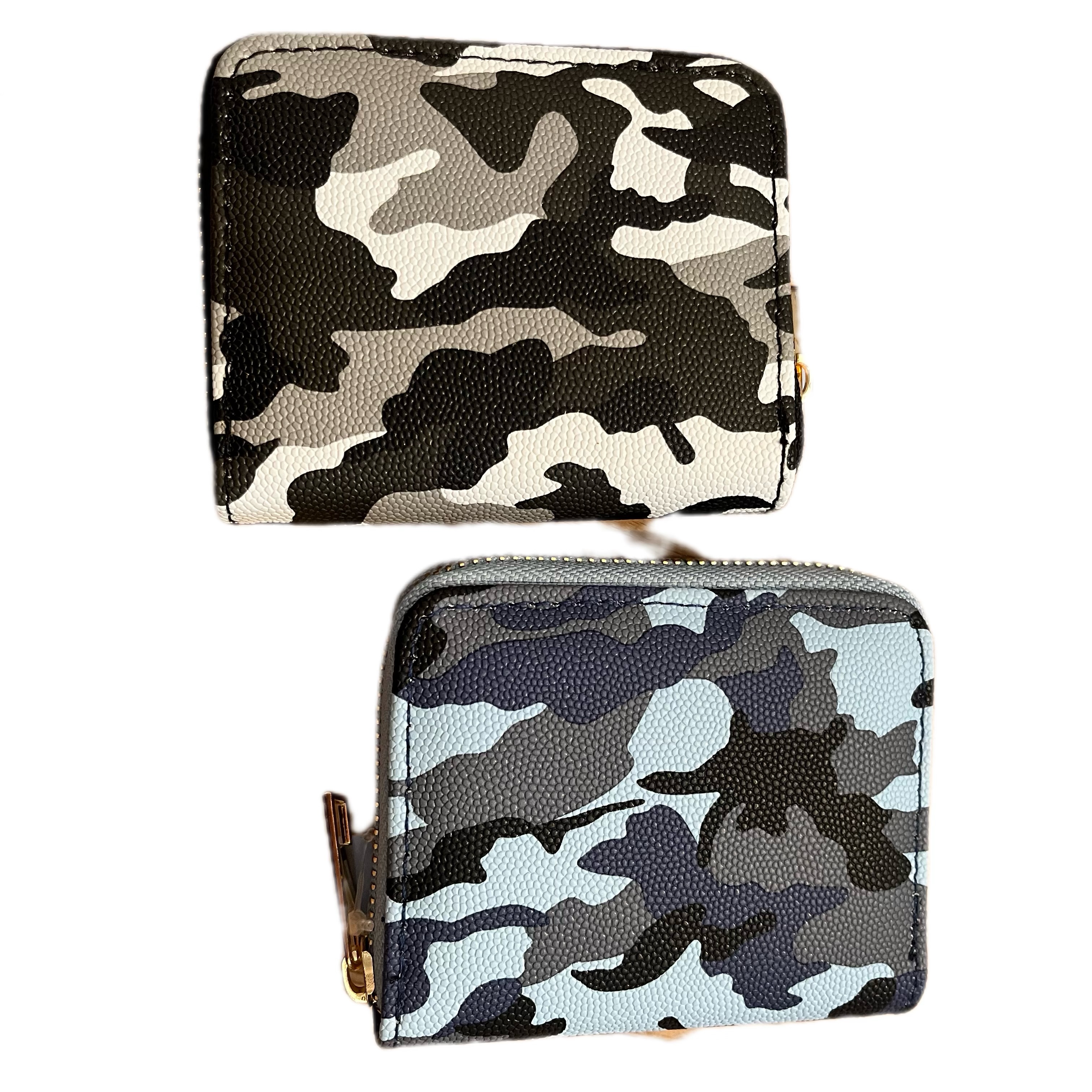 image2qMrBVdaWMctVP KisMe Geldbörse Kunstleder Camouflage in Blau oder Schwarz