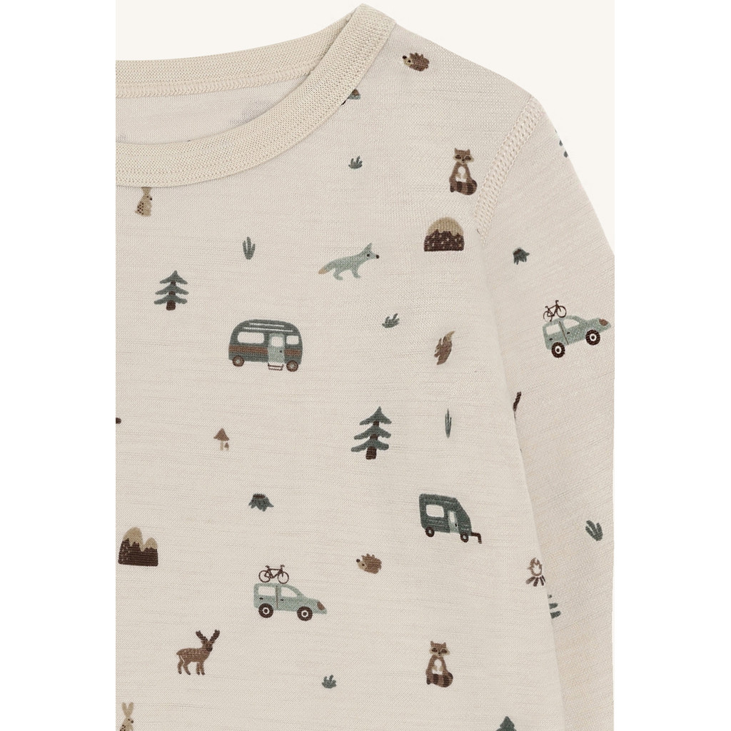 Hust & Claire Awo - Wolle Langarm Unterhemd bzw. Pyjama Oberteil in French Oak Beige - Camping Hust & Claire Awo - Wolle Langarm Unterhemd bzw. Pyjama Oberteil in French Oak Beige - Camping