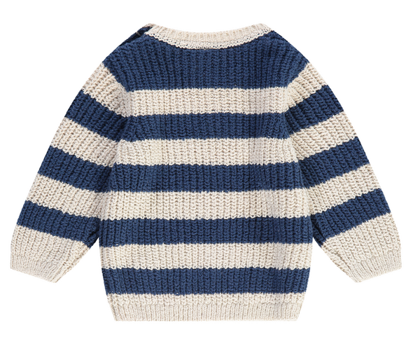 Babyface Strickpulli Pullover Blau Ecru Gestreift - SALE Babyface Strickpulli Pullover Blau Ecru Gestreift - SALE