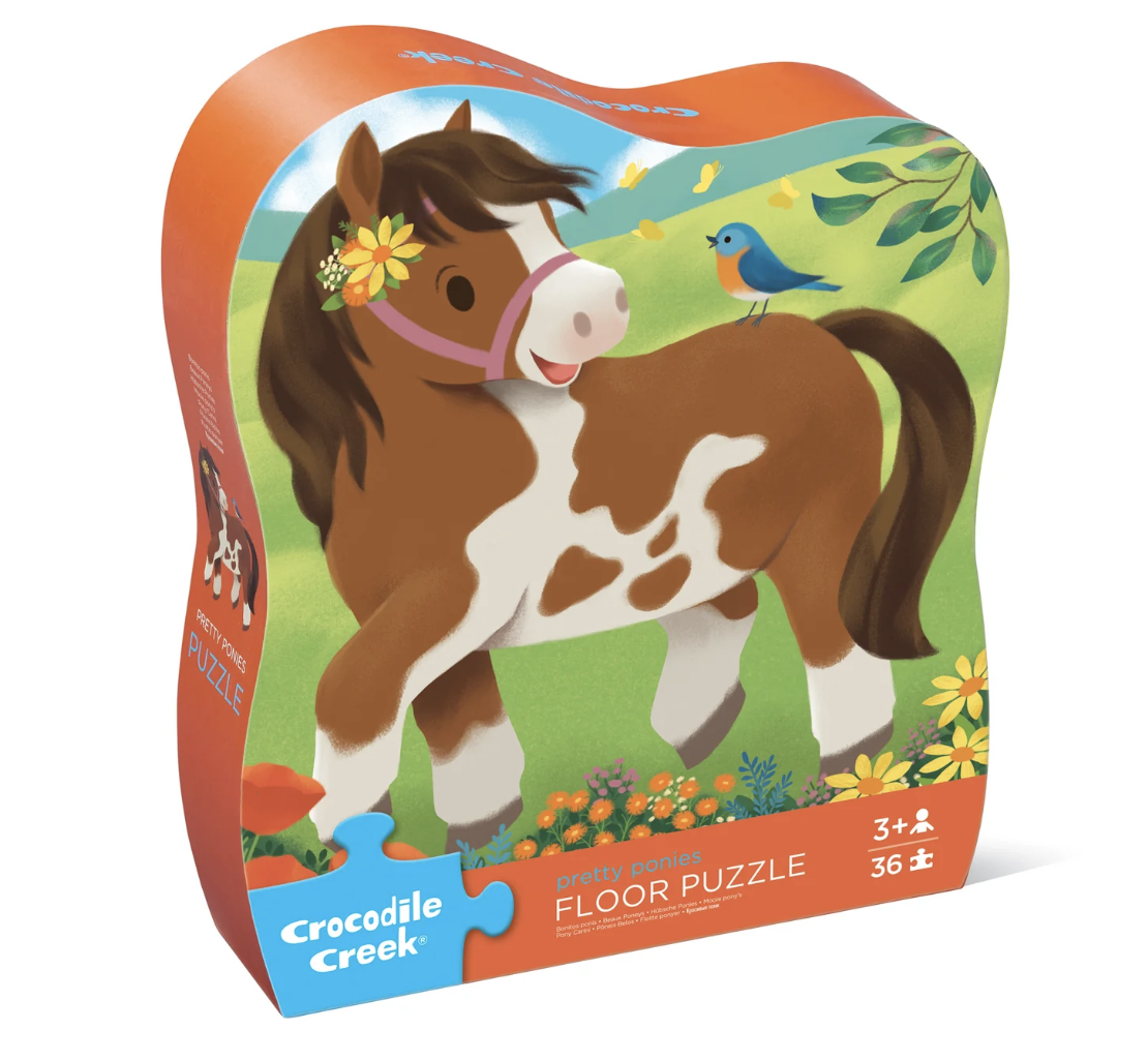 Crocodile Creek Floor Puzzle 36 Teile - Hübsche Ponys