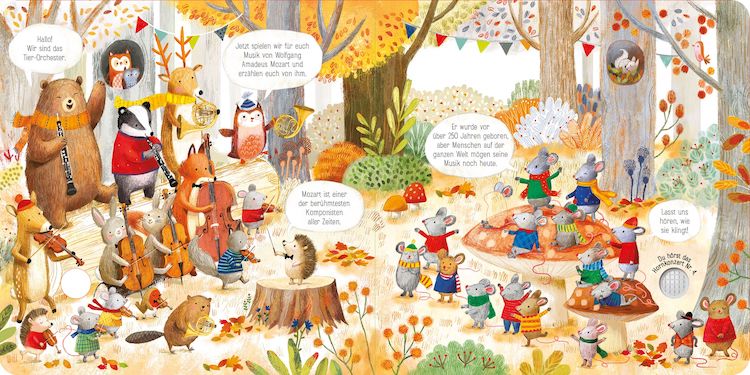 9781789415681_spread_image Usborne Mein Klassik-Klangbuch - Das Tier-Orchester spielt Mozart