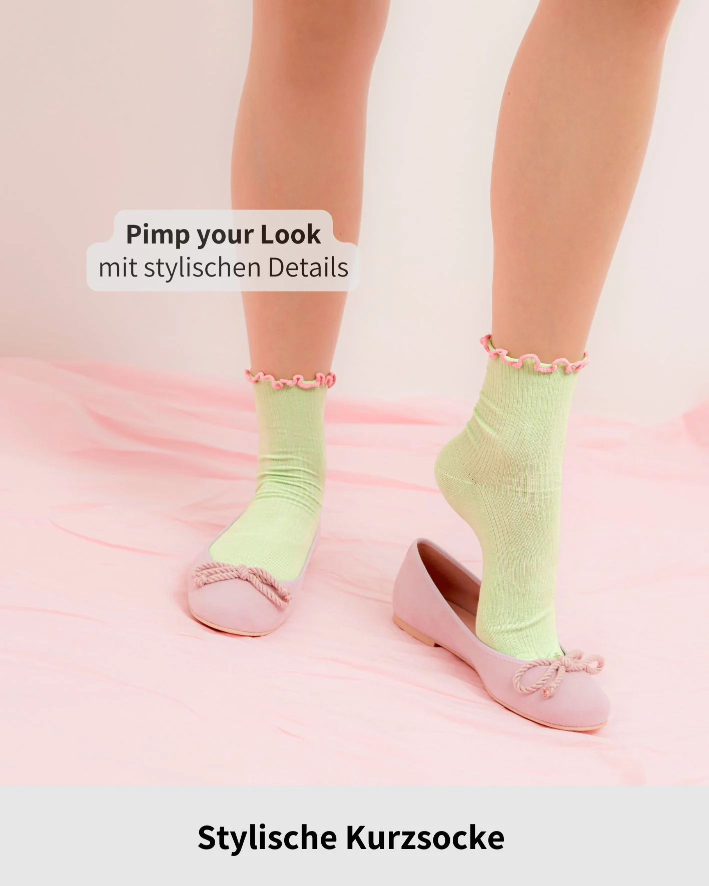 le ooley Socken Spaghetti White - Weiß mit Neon Pink le ooley Socken Spaghetti White - Weiß mit Neon Pink