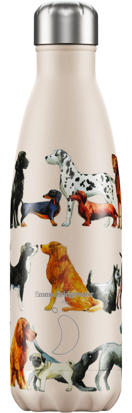 EmmaBridgewater-Dogs-500ml Chilly's Edelstahl Thermos Flasche - Emma Bridgewater Dogs - Hunde - 500 ml